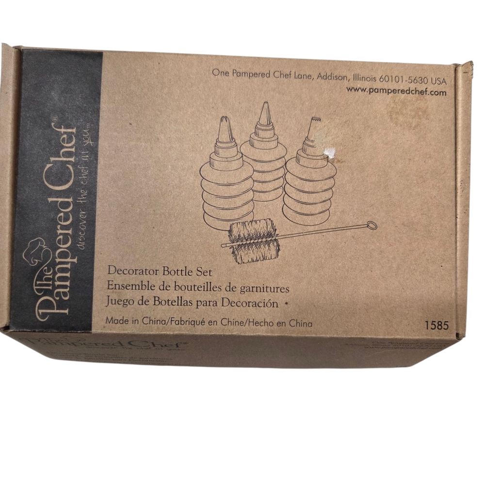 Pampered Chef Decorator Bottle Set - Classic Brown